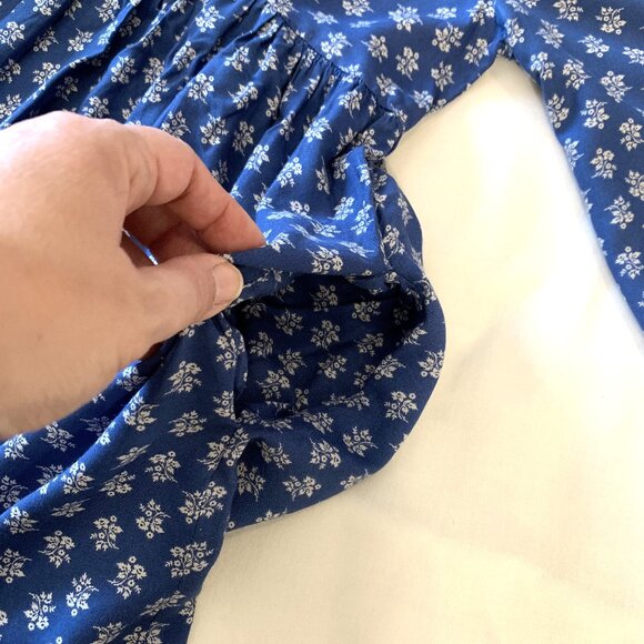 Polo Ralph Lauren Girls Blue Floral Button-Front Dress 3/4 Sleeves Size 12 - Picture 15 of 15